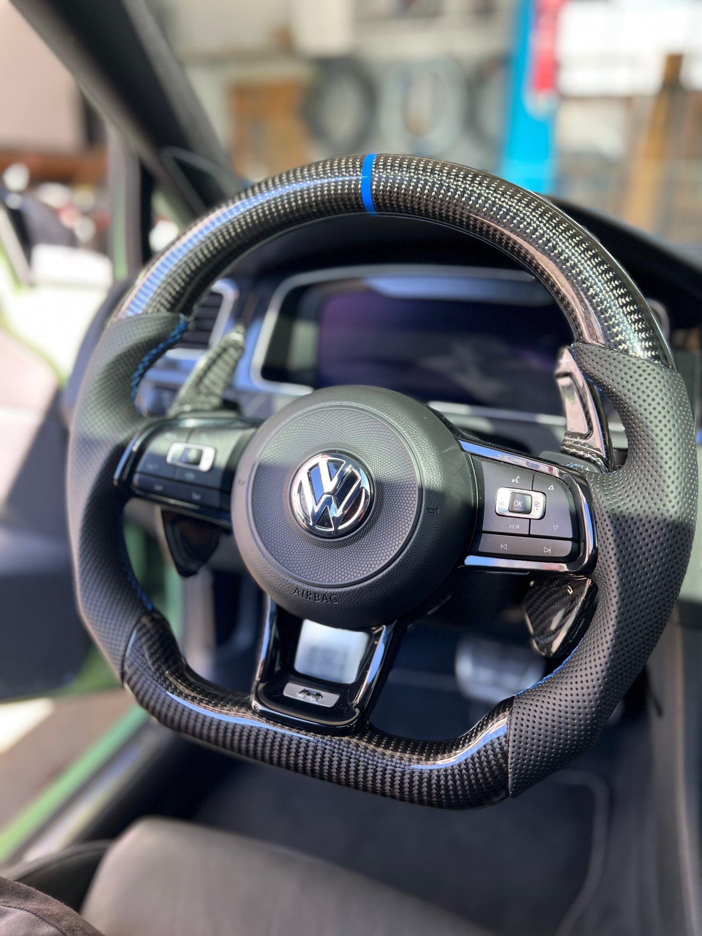 VW GOLF 7/R/GTI/GTD carbon steering wheel