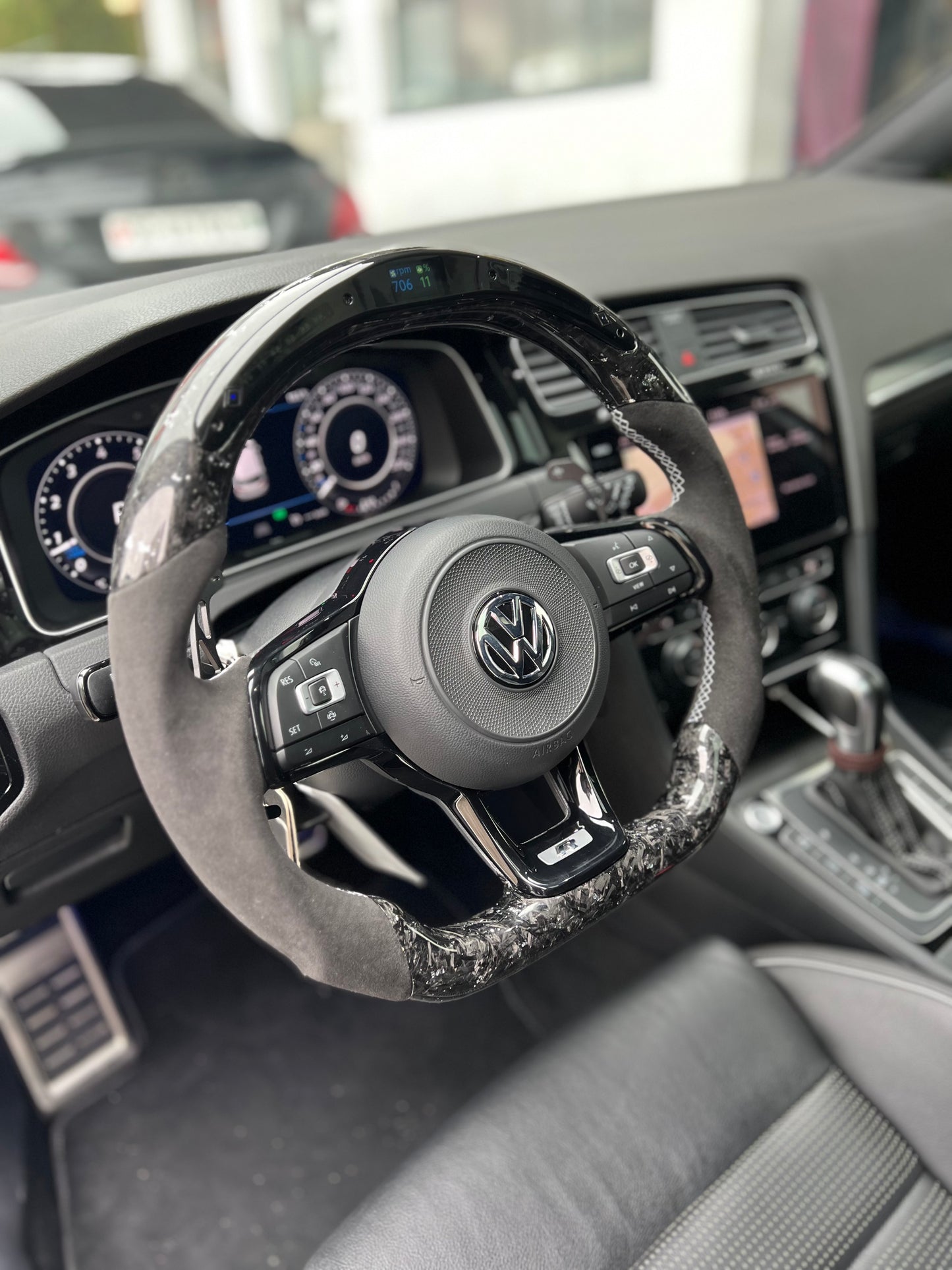 VW Golf 7/R/GTI/GTD carbon steering wheel "CUSTOM"