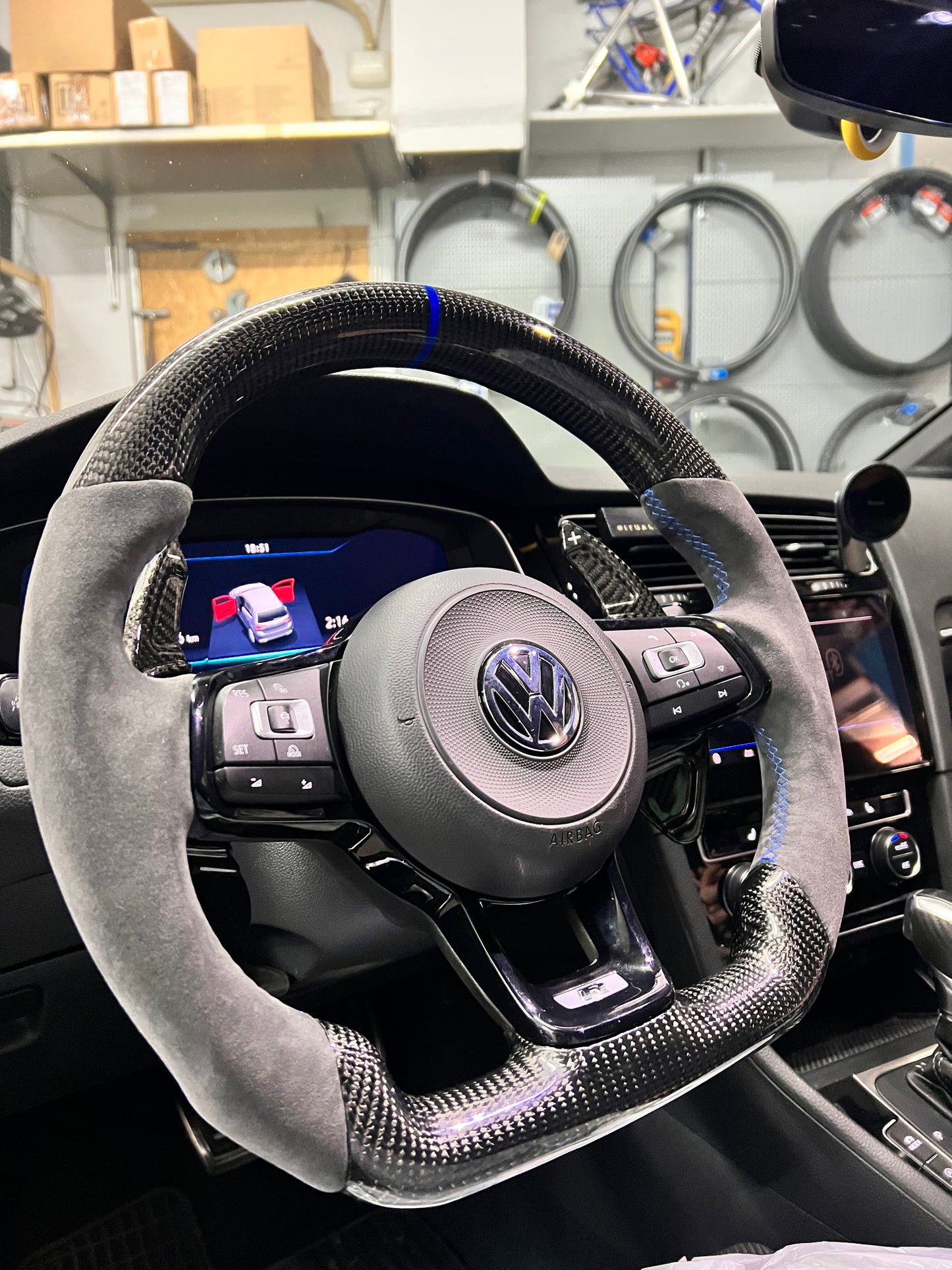 VW GOLF 7/R/GTI/GTD carbon steering wheel